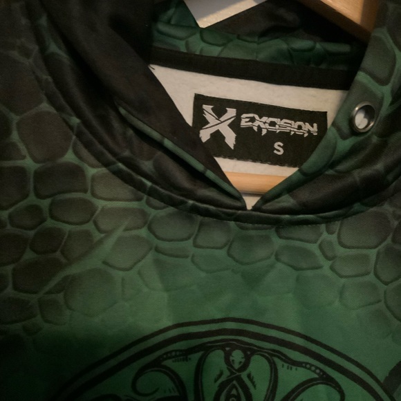 Excision Lost Lands 2021 Music Festival Green Dinosaur Line Up Hoodie Size S - Picture 3 of 3